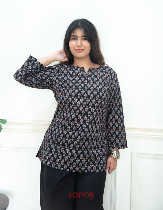 Midnight Teardrop Kurti - Nisha